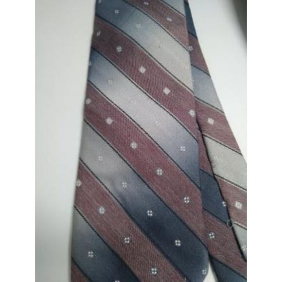 Botany 500 Blue, Brown, Gray, Black Ombre Effect Striped Necktie Woven Tie - Picture 1 of 5